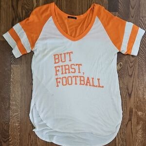 Sweet Claire Orange and White Graphic Tee
